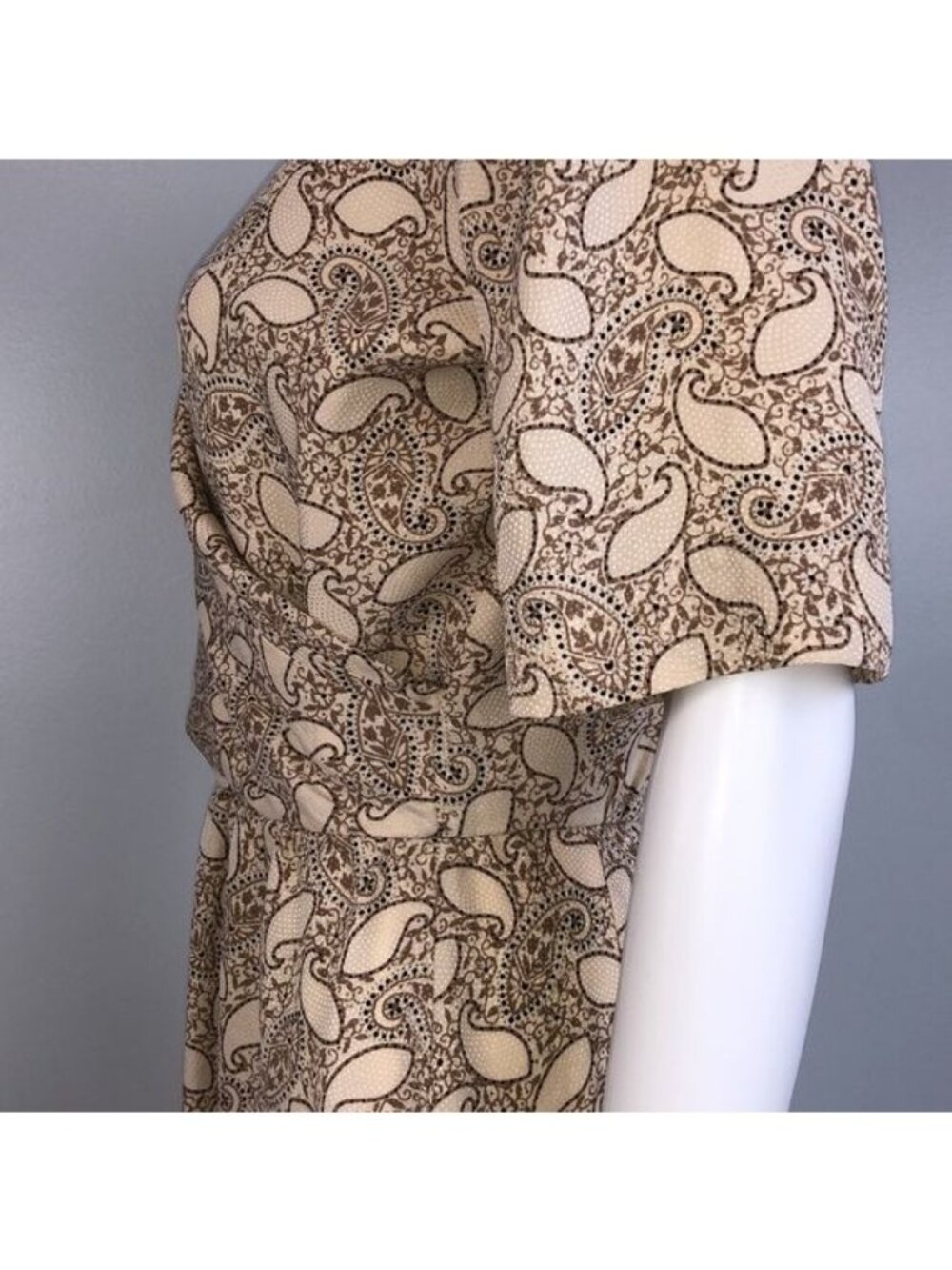 VINTAGE Liz Claiborne Paisley Silk Dress - M - Picture 7 of 9